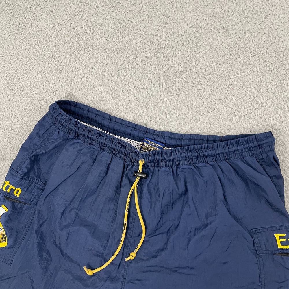 Corona Extra Beer Swim Trunks Men S Navy Striped Embroidered Beach Lined Cargo - Picture 4 of 12